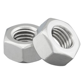 Hexagon nut, DIN 934/ISO 4032, standard, stainless steel A2 V2A, screw nut, stainless steel nut, hex nut, V2A nut incl. the screw manufacturer sticker