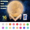 3D Mondlampe Nachtlicht, 15CM/5.9" Nachttischlampen Schlummerleuchten für Kinder,16 Farben LED