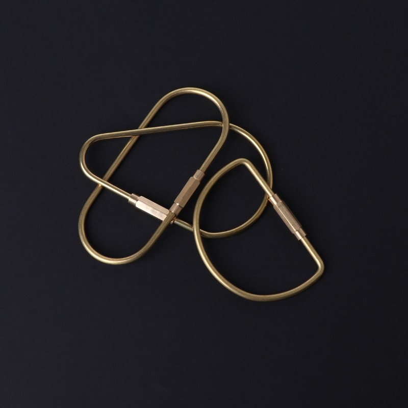 WOWOWO Outdoor Brass Carabiner Keychain Hiking Camping Hang Hook Buckle