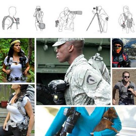 Kioducky Camera Holster Clip DSLR Camera Holster Belt Hanger Fast Ladding DSLR Holster for Canon 6D 600D 5D2 5D3 Nikon D90 Sony A7S A7R A7S2 Panasonic Olympus DSLR Climbing Wedding Travel