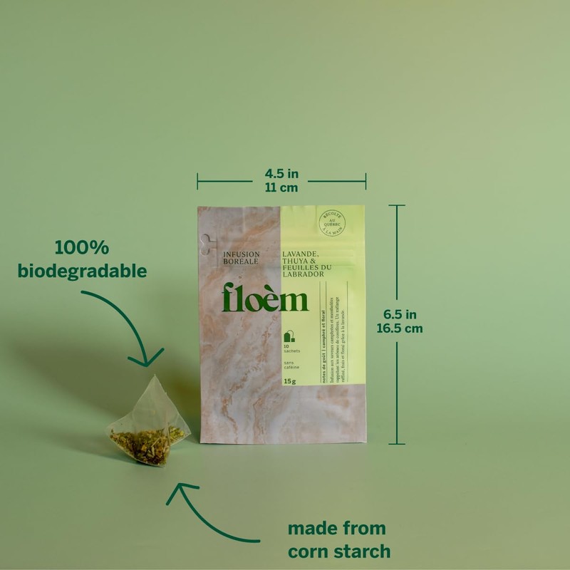 Floem - Peppermint, Lavender & Thuja Tea Bags with Labrador