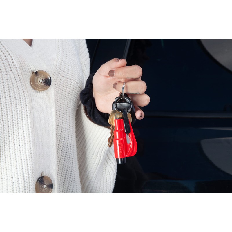 resqme The Original Emergency Keychain Car Escape Tool, 2-in-1 Seatbelt