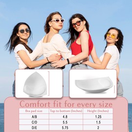 Metric USA Bra Inserts Made from Recycled Material Soft Push Up Pads for Comfortable Support Removable Reusable Cushion Pads for Sports Bras Bikinis Swimsuits Everyday Wear Chest Enhancers