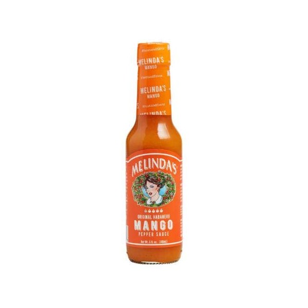 Melinda's Original Habanero Mango Pepper Sauce, 5 fl oz (148 ml) (Pack of 2)