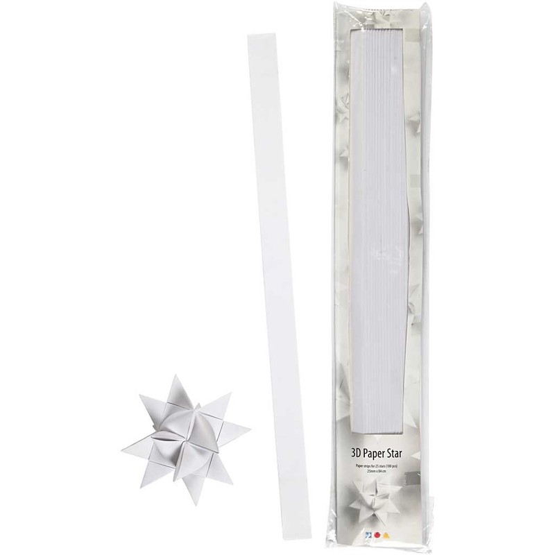 Paper strips for Folded Paper Stars, Width 25 mm, D: