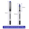 OFFCUP Rollerball Pen, Pack of 10 Rollerball Pens, Blue, 0.5