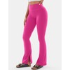 VOYJOY Womens Split Hem Legging Workout High Waist Mini Flared