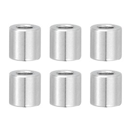 PATIKIL 6 Pcs Stainless Steels Spacers, 7mm ID x 12mm OD x 10mm Height 304 Stainless Steel Bushing Screw Standoff Unthreaded Round Spacer for 1/4" M7 Screws Bolts Nuts