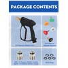 Short Pressure Washer Gun, 5000 PSI Max Swivel High Pressure