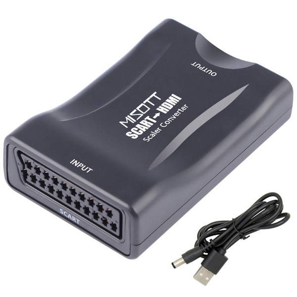 Scart to HDMI Converter Adapter, MISOTT Scart to HDMI Converter,