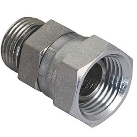 Apache 39005875 5/8" Male O-Ring Boss x 1/2" Female Pipe Swivel Hydraulic Adapter (Style 6900)