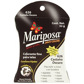 Mariposa Colorante para Ropa, Cristales de color Café Oscuro Numero 626, 32 g