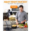 Food Heat Lamp: [3 Heating Bulb Included] [Steady Heating] Heat