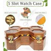 AB Handicrafts 5-Slot Wooden Honeycomb Watch Box, Watch Display Case