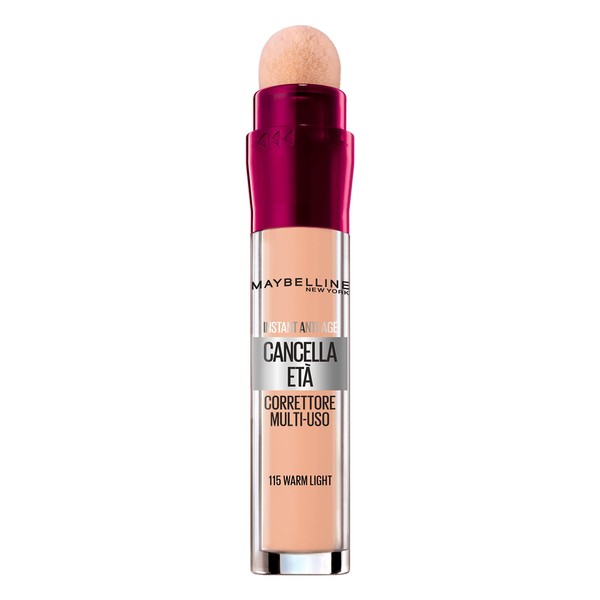 Maybelline New York Liquid Corrector The Cancel Age, with Goji Berries and Haloxyl, Covers Dark Circles and Small Wrinkles, 115 Warm Light, 5ml