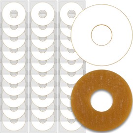 30 Pcs Adaptable Ostomy Barrier Rings, 2mm Thin Moldable Hydrocolloid Skin Extenders for Better Seal and Skin Barrier. Essential Ostomy Bag Supplies for Comfort and Protection
