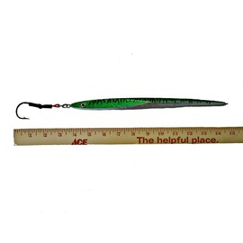 EatMyTackle Lead Fish Vertical Jig | Deep Drop Saltwater Lure (Green)