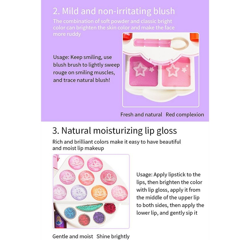 Shell Shaped Make Up Box Kids Makeup Kit for Children