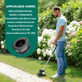 Bosch F016800570 Replacement Trimmer Spool,1.6mm x 6m Nylon Line for Universal GrassCut 18, 18-26, 18-260 Grass Trimmers