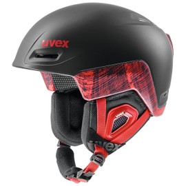 Uvex Jimm Octo + Unisex Ski Helmet, Unisex, Jimm Octo+, Black-Red Mat
