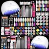 58PCS Acrylic Nail Kit for Beginners with Everything, 3 Colors