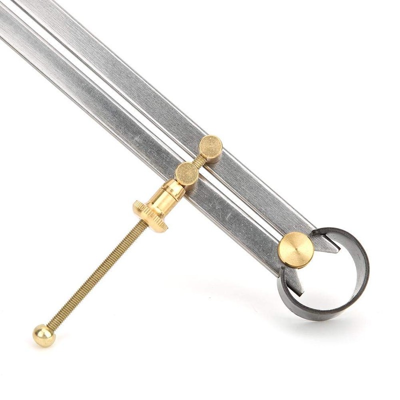 Spring Caliper,Spring Compass Measuring Tool,Carbon Steel Brass Flat Leg Inside