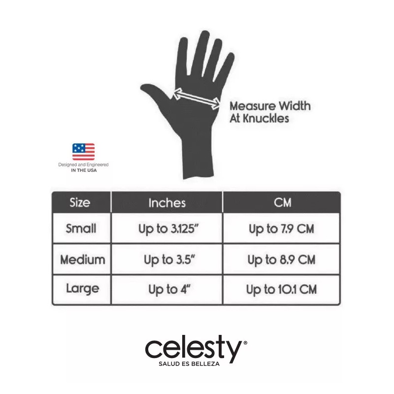 Celesty Guantes Artritis Reumatoide Térmicos Compresión S Celesty®