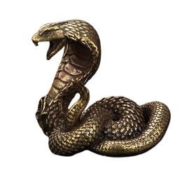Ipetboom 1Pc Brass Snake Statue Snake Figurine Chinese Zodiac Snake Figurine Tea Table Ornaments for Desktop Adornment Home Decor