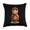 Nice Russian tea doll outfit Throw Pillow