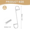 sourcing map 5Pcs S Hooks for Hanging, 11.8 Inch Extra