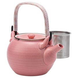 Hasamiyaki 25522 Dobin, Cherry Blossom Pattern (Super Stainless Steel with Tea Strainer) Capacity: Approx. 25.7 fl oz (730 ml), Pink, Made in Japan