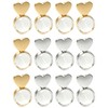 12 Pack Heart Silicone Earring Backs, Soft Clear Rubber Earring