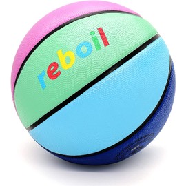 REBOILPHASE Premium Grip Rubber Basketball (Size 3~7)- Youth Basketballs, Kids Basketball, Small Basketball, Basketball Gift-(Size 7,Multi-Color)