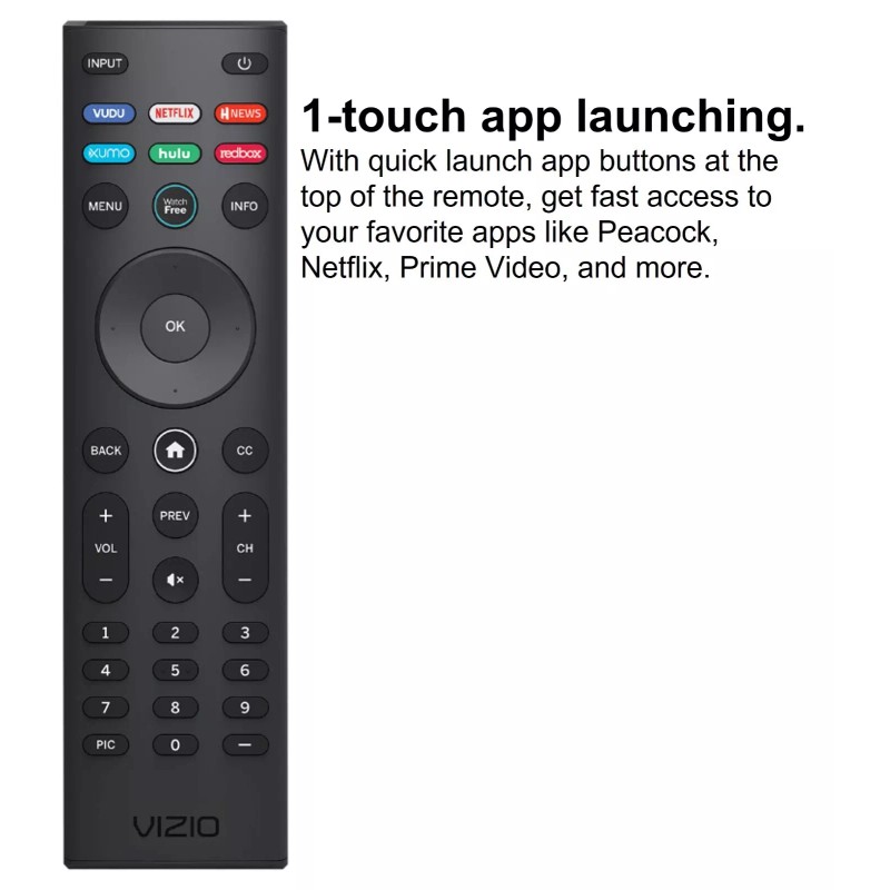 Vizio XRT140 Remote Control for ALL VIZIO SmartCast TV Universal