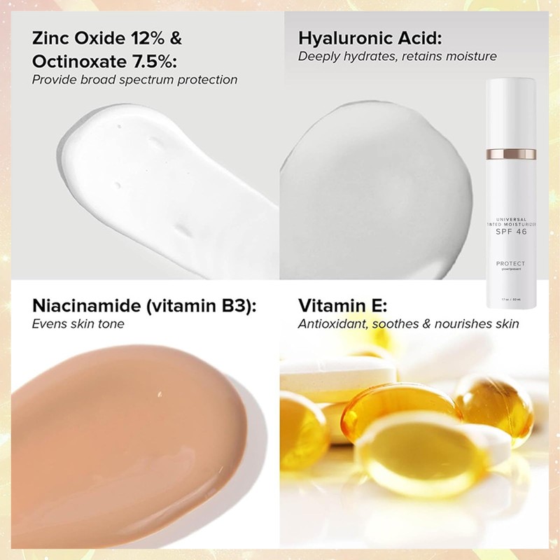 Tinted Moisturizer With SPF 46 Anti-Aging Face - Tinted Sunscreen