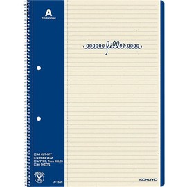 Kokuyo Su-15A Filler Notebook, A4, A Ruled, 0.3 inches (7 mm), Margin Ruled, 40 Sheets (3 Pieces)