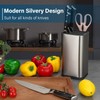 Sumteene Universal Knife Block, Knife Holder without Knives, Stainless Steel