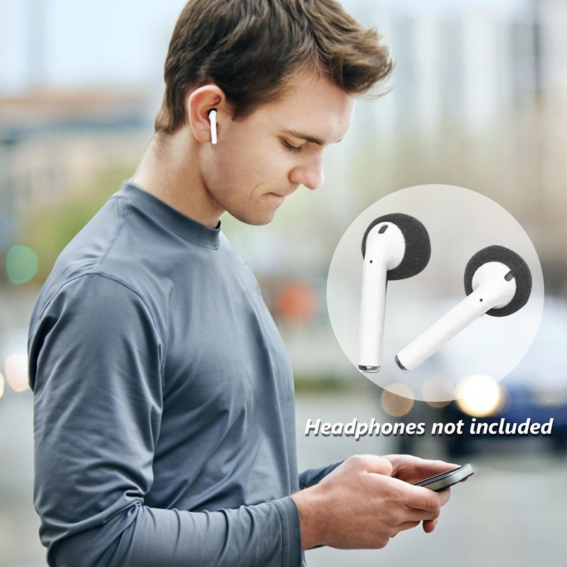 100Pcs Earphone Sponge Mesh Cushion Pads,Replacement Foam Earbud Earpad,Ear Earbuds