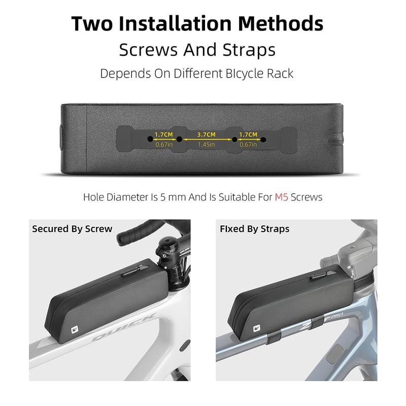 Rhinowalk Bike Frame Bag TPU Waterproof Aero Saddle Bag with