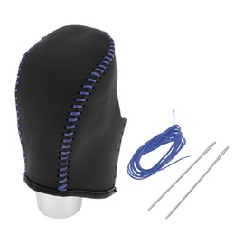 HOPESPANNER Gear Shift Knob Cover for Nissan Rogue 2017-2020 Anti-Slip Blue Stick Shifting Handle Protector Faux Leather 1 Pc