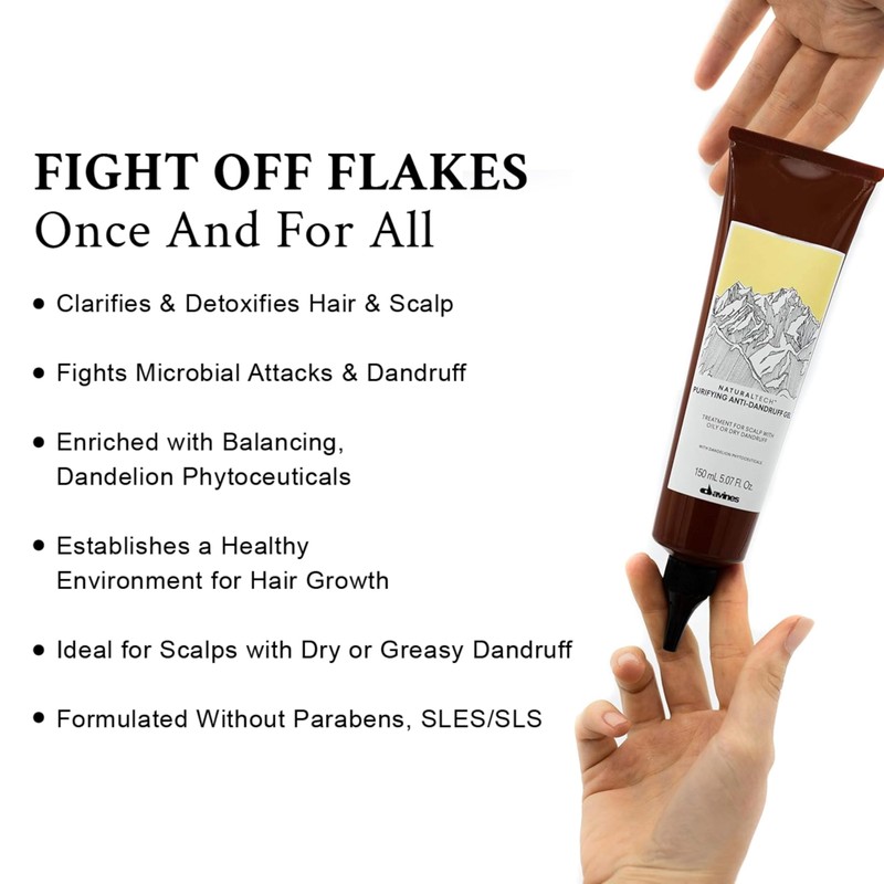 Davines Naturaltech PURIFYING Gel, Keep Dandruff-Prone Scalps Clean and Healthy,