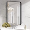 LOAAO LOAAO Black Metal Framed Bathroom Mirror for Wall, 24X36