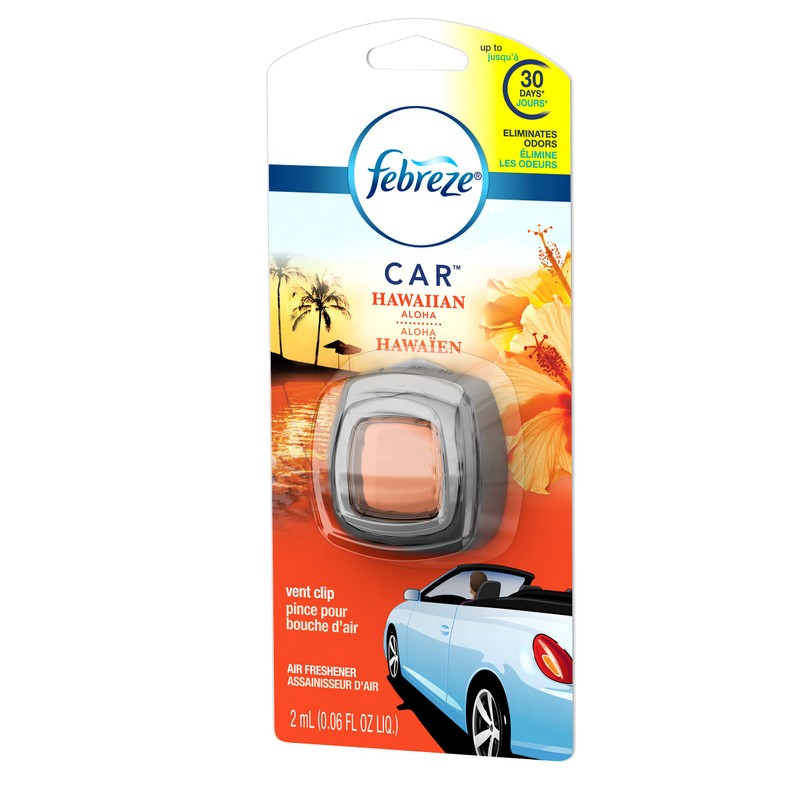 Febreze Car Air Fresheners, Hawaiian Aloha, Odor Eliminator for Strong