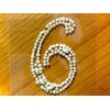 Craftbuddy US 2pcs Number 6" Self Adhesive Pearl Numbers Diamante