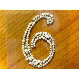 Craftbuddy US 2pcs Number 6" Self Adhesive Pearl Numbers Diamante Crystal Rhinestone Gems