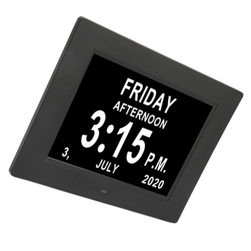 Digital Day Clock 7 Inch Auto Dimmable Clock with Unabbreviated