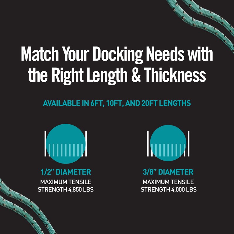 Seipel Marine Dock Lines 1/2 Inch – Double Braided Marine
