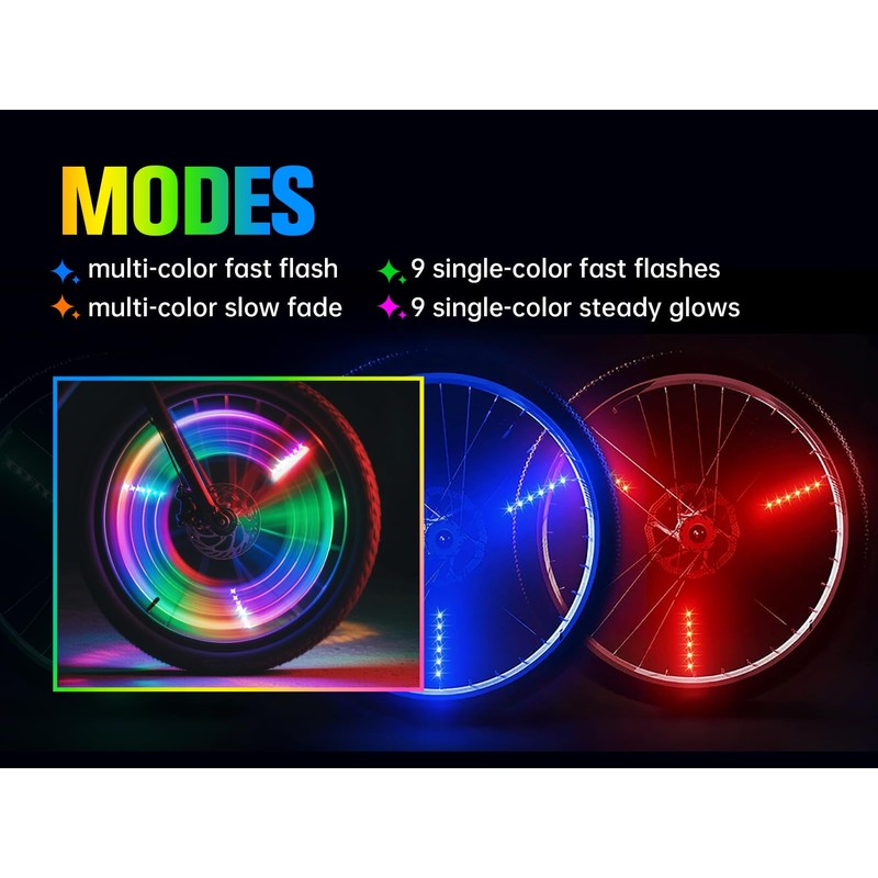 REOWONU Bicycle Spoke Lights for Bike Wheels Lights for Bike