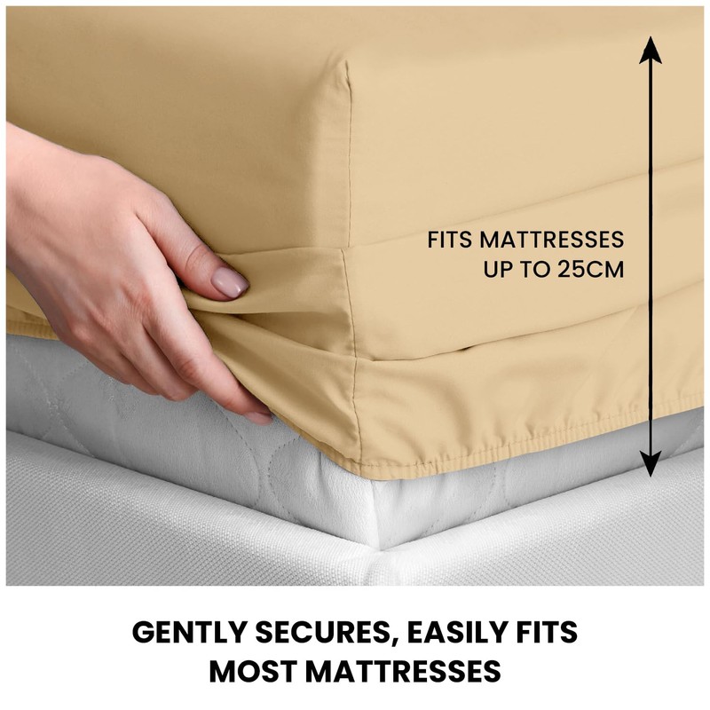 Microfiber Fitted Sheet - Shrinkage and Fade Resistant | Microfibre