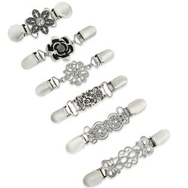 PIGORY 6Pcs Dress Cinch Clips Sweater Clips, Vintage Waist Cincher Clip for Women, Decorative Clothing Brooch Clip for Sweaters, Dresses & Shirts